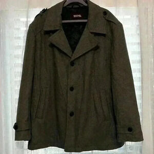 Michael Kors Quilted Coat Men’s Brown Wool Quilted